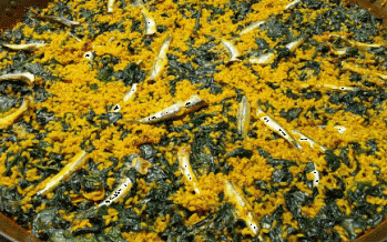 Espinacas y boquerones